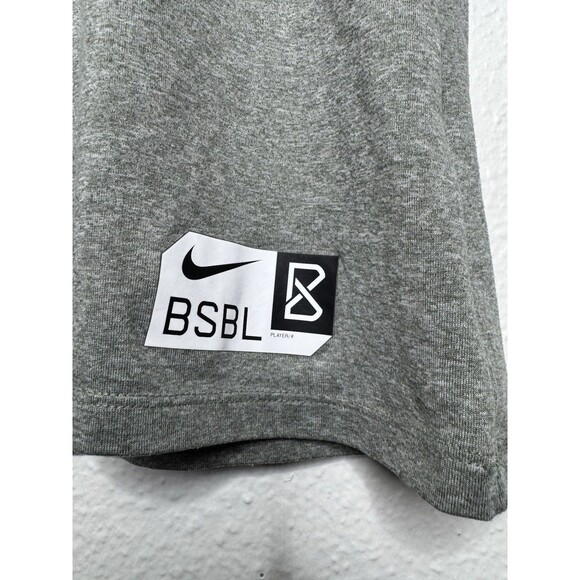 Nike BSBL Ken Griffey Jr Swingman DRI FIT Shirt Mens Small S Gray Performance - Picture 7 of 16